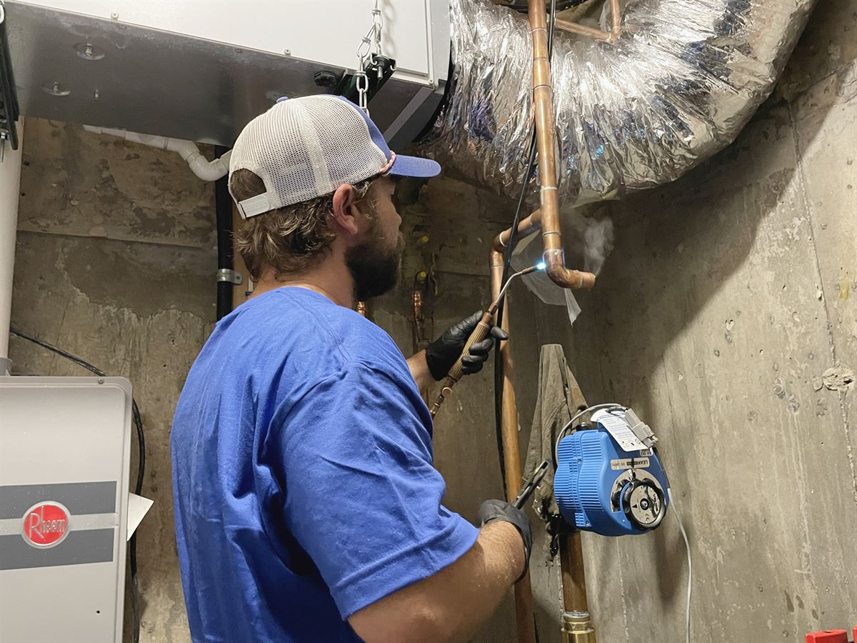 Soldering copper supply lines